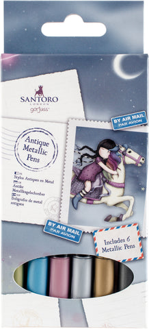 Santoro's Gorjuss Metallic Pens 6/Pkg