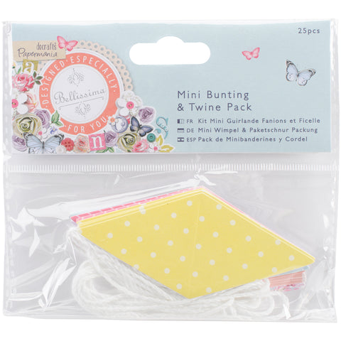 Papermania Bellissima Mini Bunting W/Twine