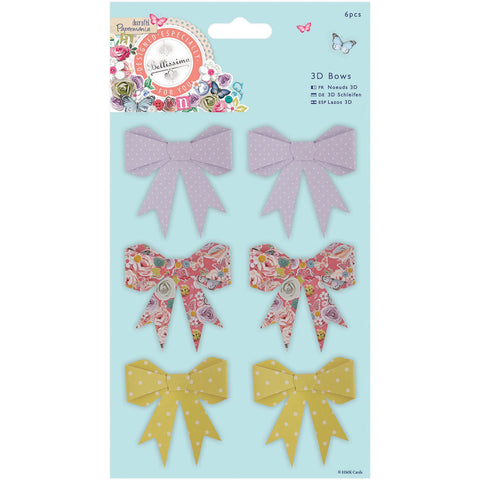 Papermania Bellissima 3D Bows 6/Pkg