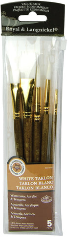 White Taklon Value Pack Brush Set