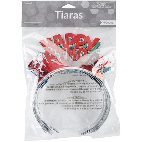 Foil Tiaras 4/Pkg