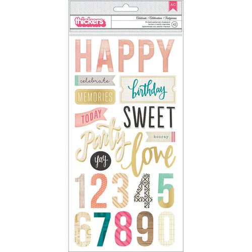 Maggie Holmes Confetti Thickers Stickers 5.5"X11" 42/Pkg