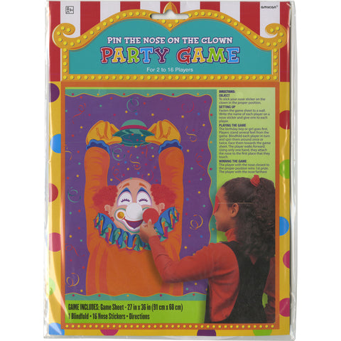 Pin The Nose On The Clown Game
