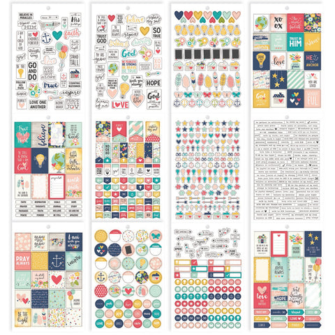 Carpe Diem Faith A5 Stickers 12/Pkg