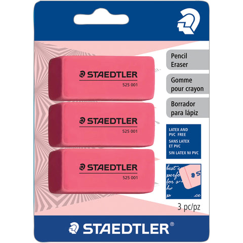 Pencil Eraser 3/Pkg