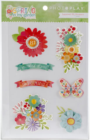 Spring In My Garden Layered Stickers