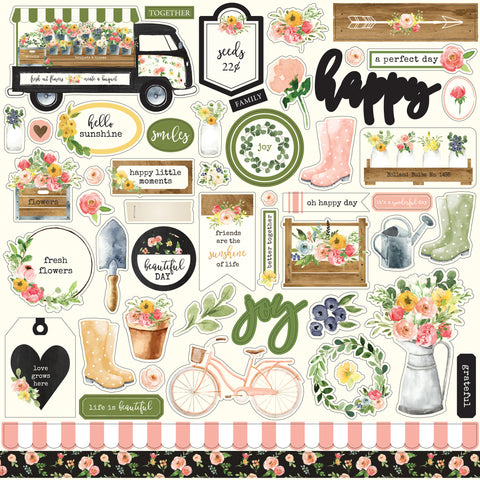 Carta Bella Elements Cardstock Stickers 12"X12"