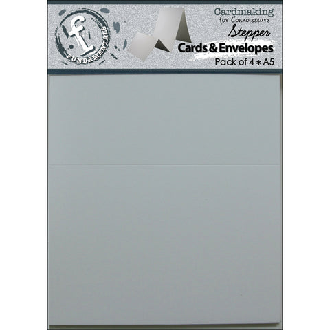 Fundamentals A5 Stepper Cards W/Envelopes 8.5"X5.5" 4/Pkg