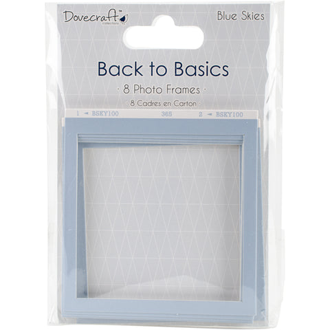 Dovecraft Back To Basics Blue Skies Chip Frames 8/Pkg