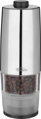Stainless Steel One Hand Battery Operated Pepper Mill 6"