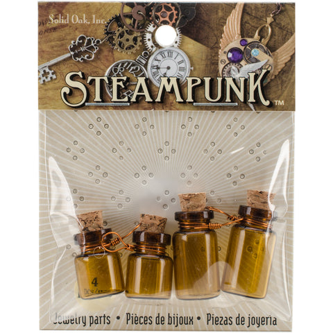 Steampunk Glass Accents 4/Pkg
