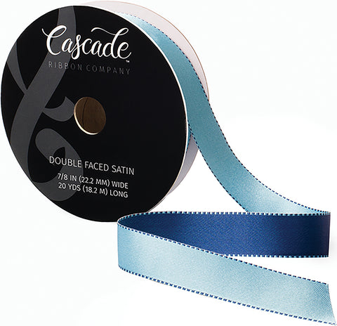 Cascade Double Faced Satin Ribbon .875"X20yd