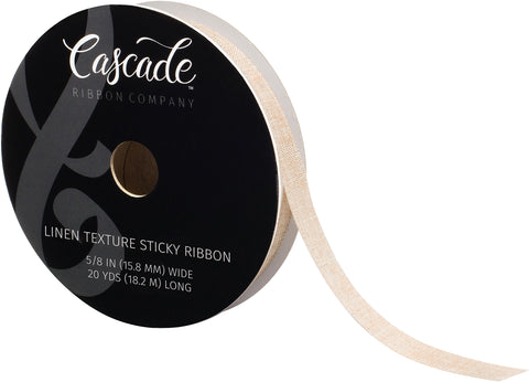 Cascade Linen Textured Sticky Ribbon 5/8"X20yd