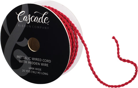 Cascade Metallic Wired Cord W/ Hidden Edge 3/16"X20yd