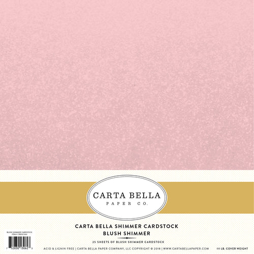 Carta Bella Designer Shimmer 111lb Cover Cardstock 12"X12"