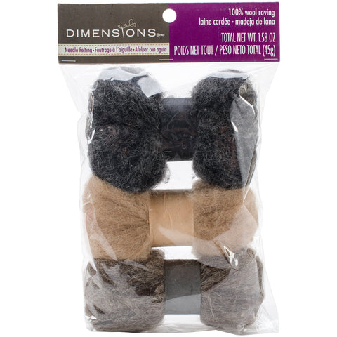 Dimensions Feltworks Roving Trio Pack 1.58oz