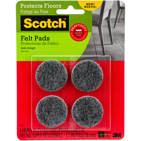 Scotch Heavy Duty Felt Pads 1.5"