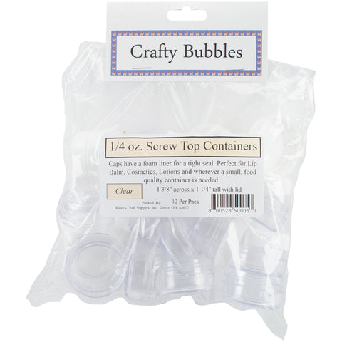 Screw Top Containers .25oz 12/Pkg