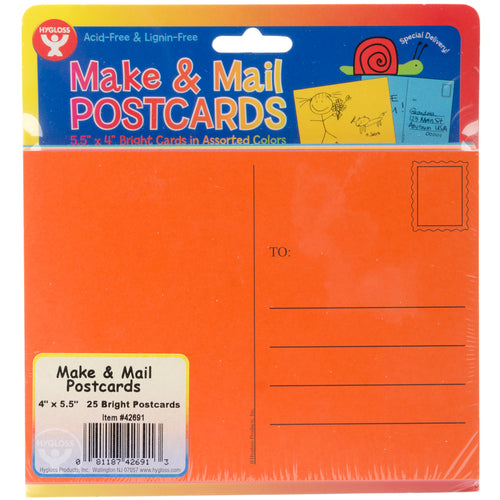 Mighty Bright Make & Mail Postcards 4"X5.5" 25/Pkg