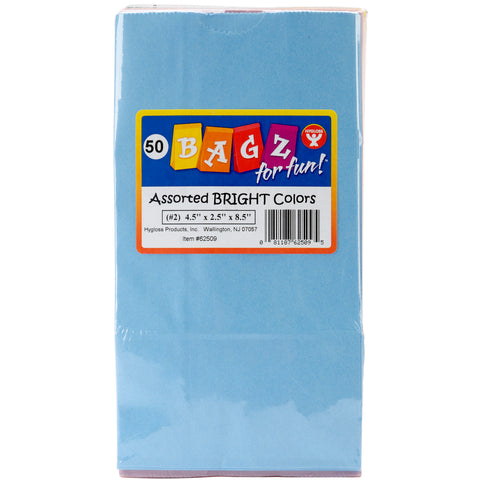 Hygloss Gusseted Flat Bottom Bags 4.5"X2.5"X8.5" 50/Pkg