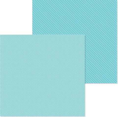 Doodlebug Petite Prints Dot/Stripe Cardstock 12"X12"