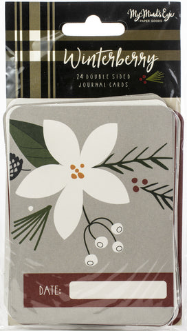Winterberry Double-Sided Journal Cards 24/Pkg