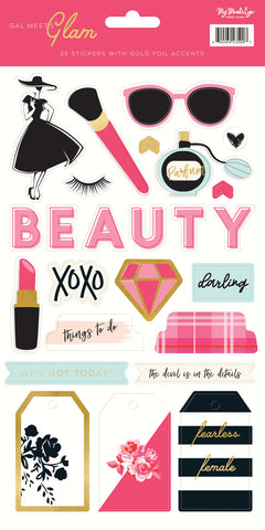 Gal Meets Glam Stickers 6"X12"