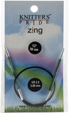 Knitter's Pride-Zing Fixed Circular Needles 12"