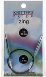 Knitter's Pride-Zing Fixed Circular Needles 12"