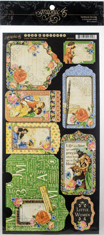 Little Women Cardstock Die-Cuts 6"X12" Sheets 2/Pkg