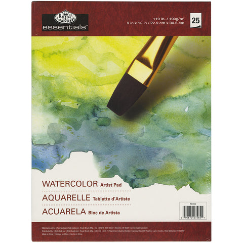 essentials(TM) Watercolor Artist Paper Pad 9"X12"