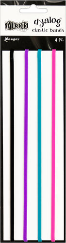 Dyan Reaveley's Dylusions Dyalog Notebook Elastic Bands 4/Pk