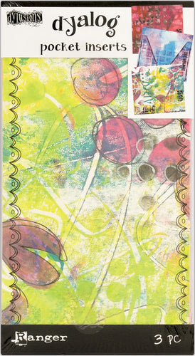 Dyan Reaveley's Dylusions Dyalog Printed Pocket Inserts 3/Pk