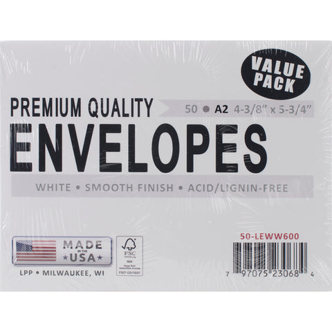 Leader A2 Envelopes (4.375"X5.75") 50/Pkg