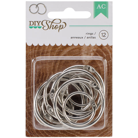 DIY Shop Metal Hinged O-Rings 12/Pkg