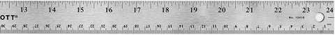 Stainless Steel Ruler W/Non-Slip Cork Back 24"