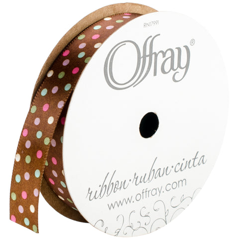 Offray Dot Ribbon 5/8"X9'