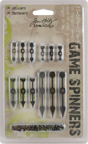 Idea-Ology Metal Game Spinners W/Brads .75" To 2.25" 24/Pkg