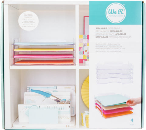 We R Stackable Acrylic Paper Trays (Retail Packaged) 4/Pkg