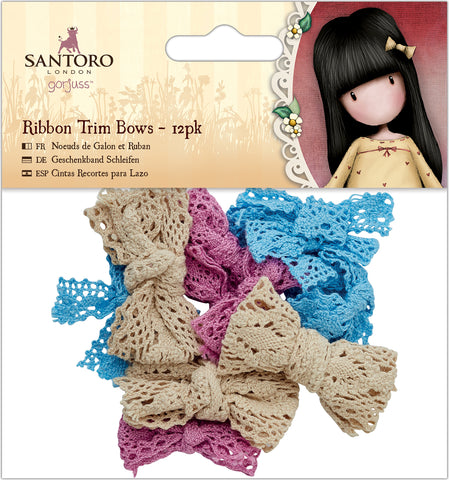 DoCrafts Santoro's Ribbon Bows 12/Pkg