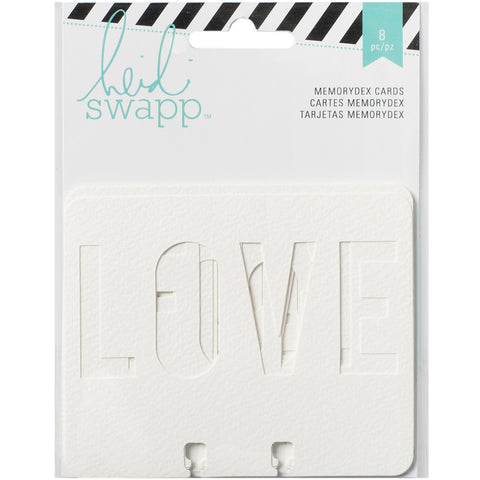 Heidi Swapp Memorydex Watercolor Cardstock Cards 8/Pkg