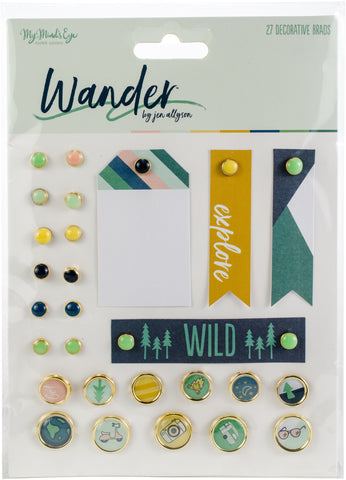 Wander Decorative Brads 24/Pkg