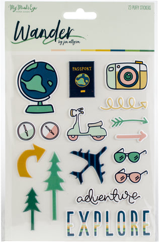 Wander Puffy Stickers