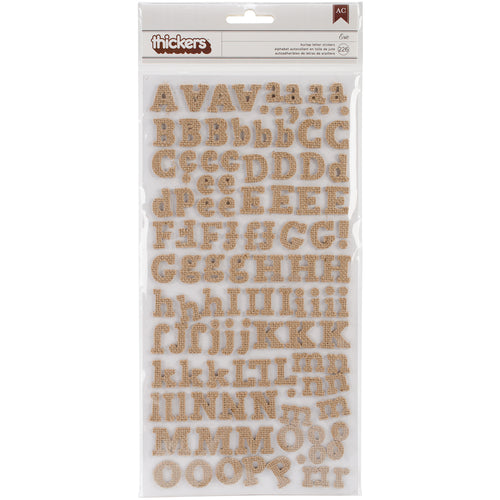 DIY Thickers Alphabet Stickers 5.5"X11" 226/Pkg