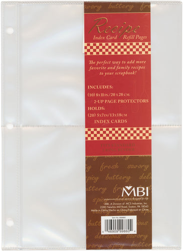 MBI Recipe 2-Up Refill Pages 10/Pkg
