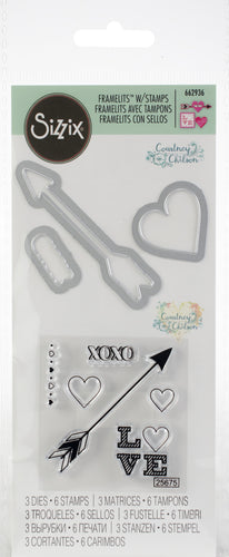 Sizzix Framelits Die & Stamp Set By Courtney Chilson
