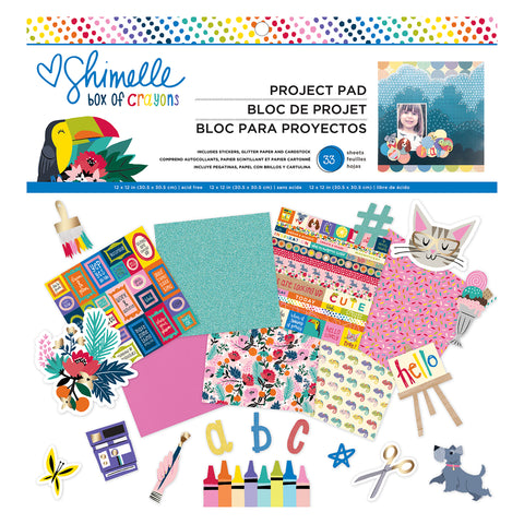 Shimelle Box Of Crayons Project Pad 12"X12" 33/Pkg