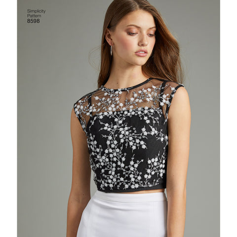 Simplicity Misses & Womens Special Occasion Top & Corset