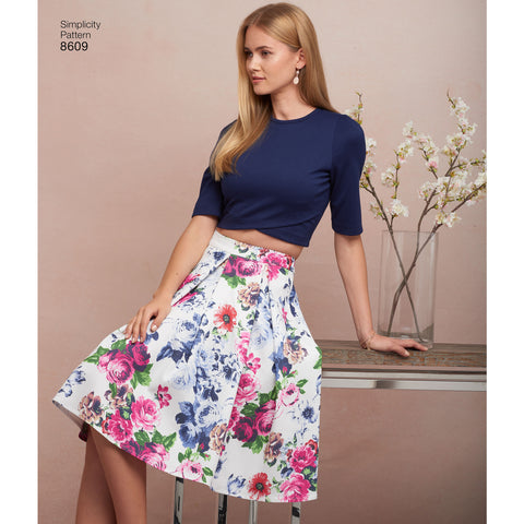 Simplicity Misses Skirts And Knit Tops
