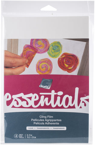 Grafix Essentials Cling Film 6"x9" 4/Pkg